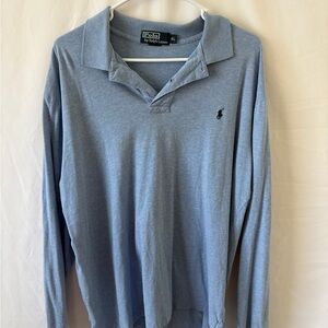 Polo Ralph Lauren Men's Blue Long Sleeve Polo Shirt